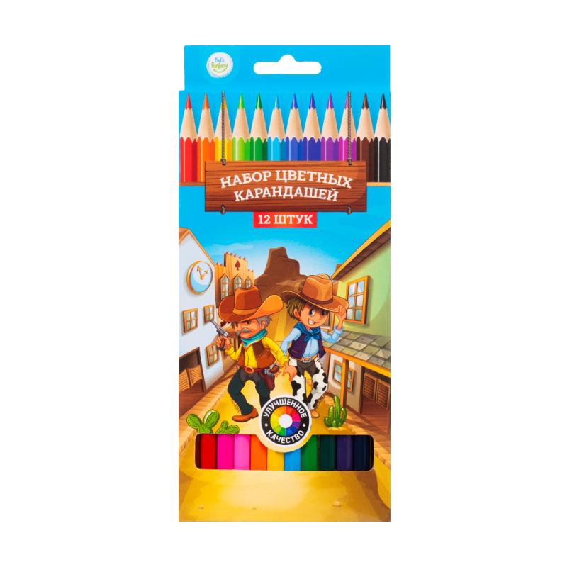 Набор цветных карандашей, Kid`s Fantasy, 12 шт., в ассортименте