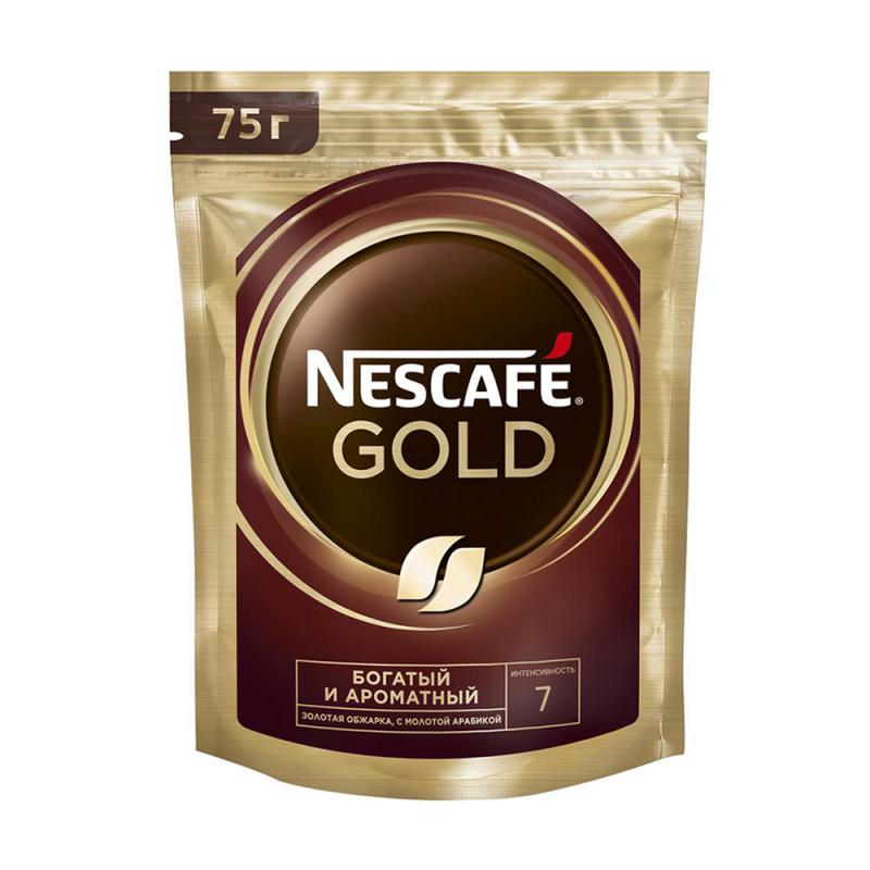 Кофе растворимый сублимированный "GOLD", Nescafé, 75 г