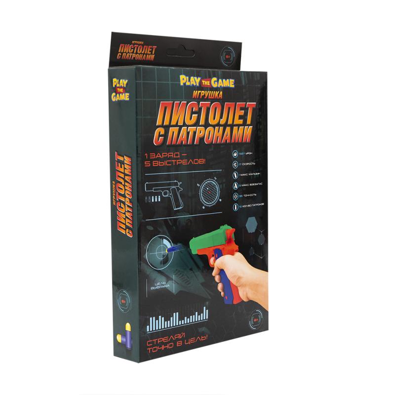 Игрушка "Пистолет с патронами", Play the Game, в ассортименте