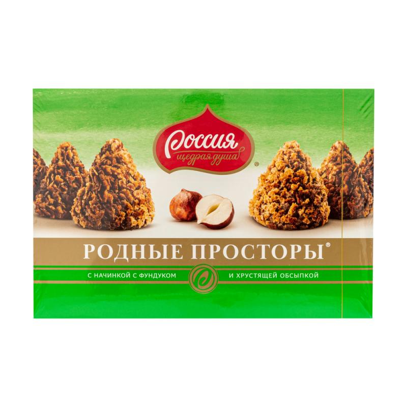 Конфеты "Родные Просторы", Россия, фундук, 180 г
