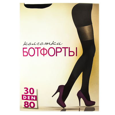 Колготки с имитацией ботфортов, 30/80 ден