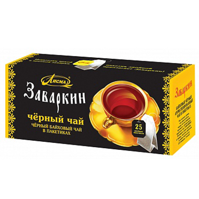 Чай черный "Лисма Заваркин", 37,4 г, 25 пакетиков