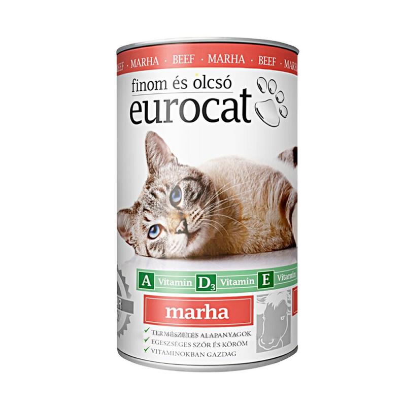 Корм для кошек, Eurocat, с говядиной, 415 г