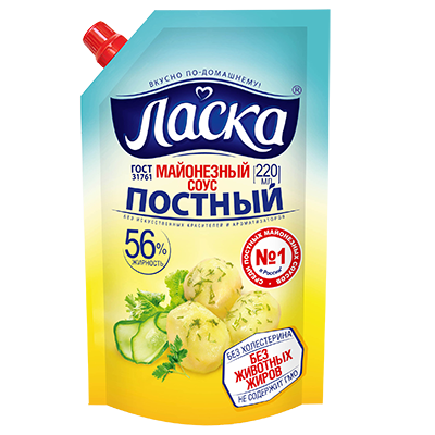Майонез "Ласка" Постный, 56%, 220 г