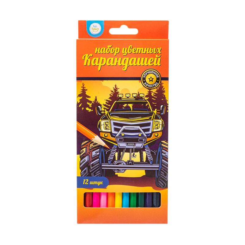Набор цветных карандашей, Kid`s Fantasy, 12 шт., в ассортименте