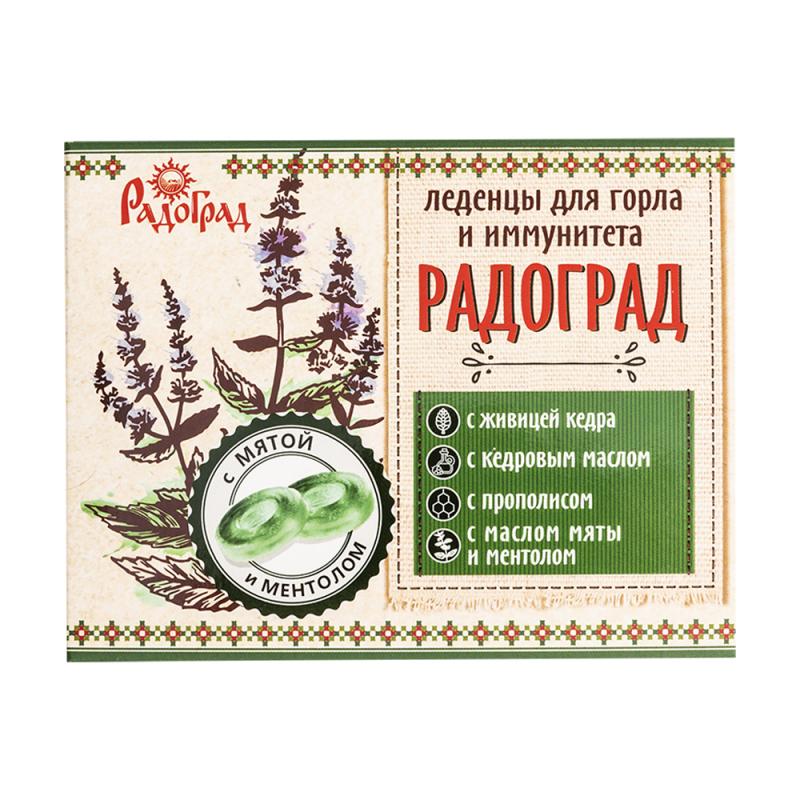Леденцы с мятой и ментолом Радоград, 10 шт.