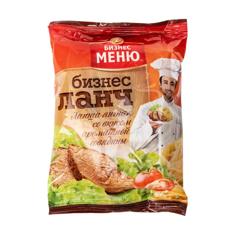 Лапша яичная, Бизнес Ланч, с говядиной, 45г