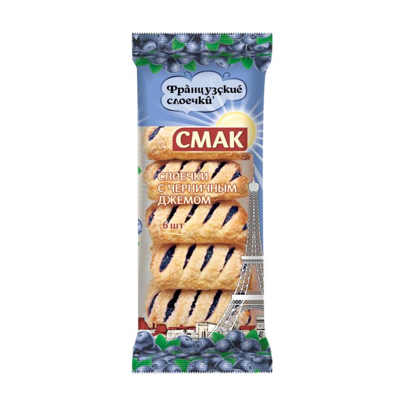Слоечки с джемом, Смак, 180 г, в ассортименте