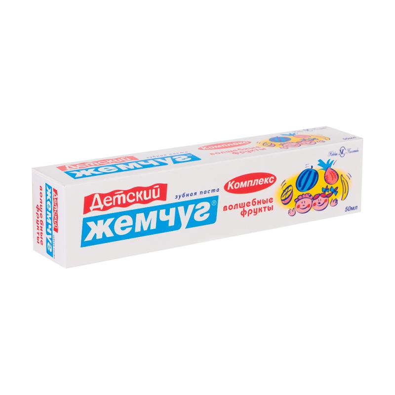 Зубная паста "Волшебные фрукты", Детский Жемчуг, 50 мл