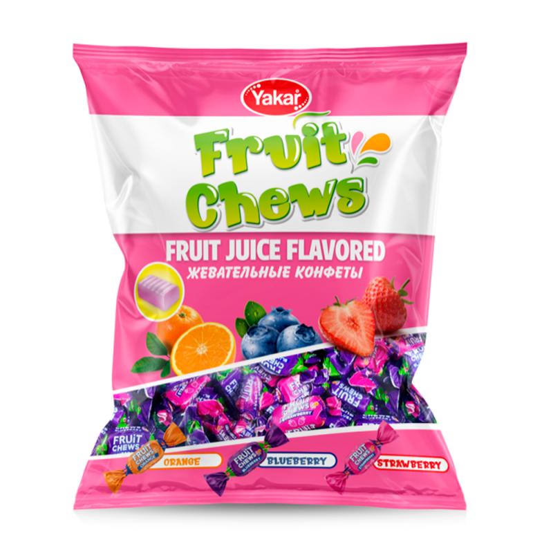 Жевательные конфеты "Fruit Chews", Yakar, ассорти, 100 г