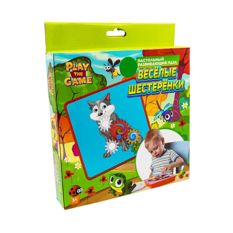 Настольный развививающий пазл "Веселые шестеренки", Play The Game, в ассортименте