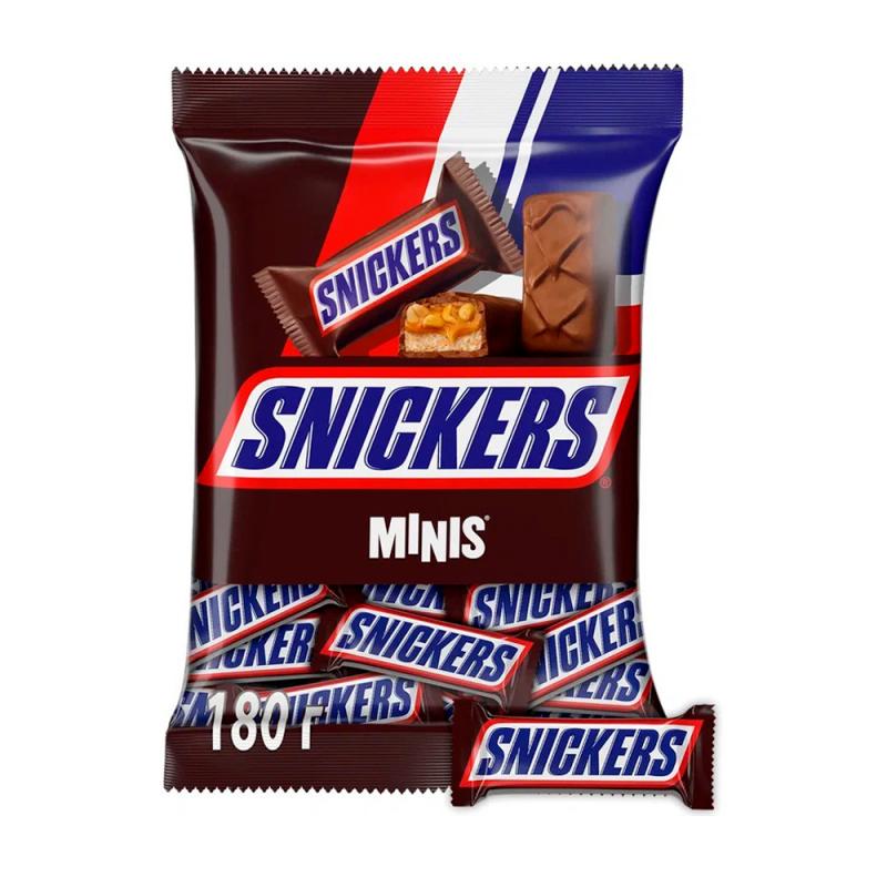 Конфеты шоколадные "Minis", Snickers, 180 г