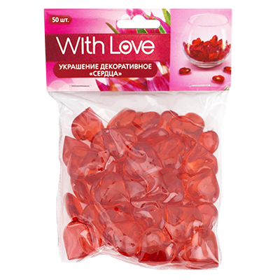 Украшение декоративное "Сердца", With Love, 50 шт.