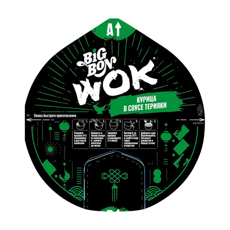 Лапша быстрого приготовления, Big Bon Wok, 85 г, с соусом, в ассортименте