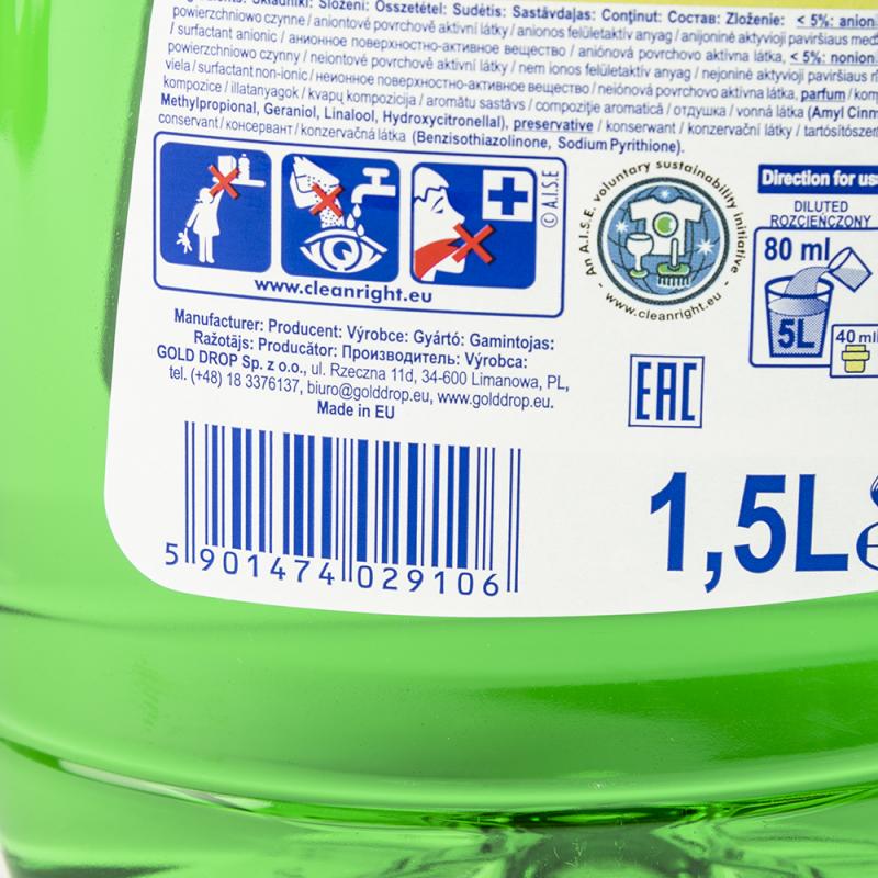 Univers.tīrīš.līdzeklis Floor 1,5L sort