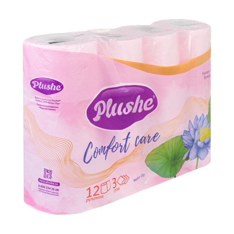Туалетная бумага "Plushe Comfort care", 3 слоя, 12 рулонов - купить в ...