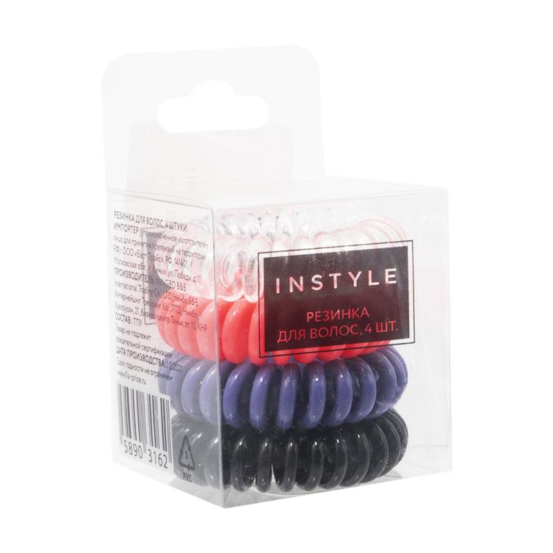 Резинка для волос, INSTYLE, 4 шт., в ассортименте