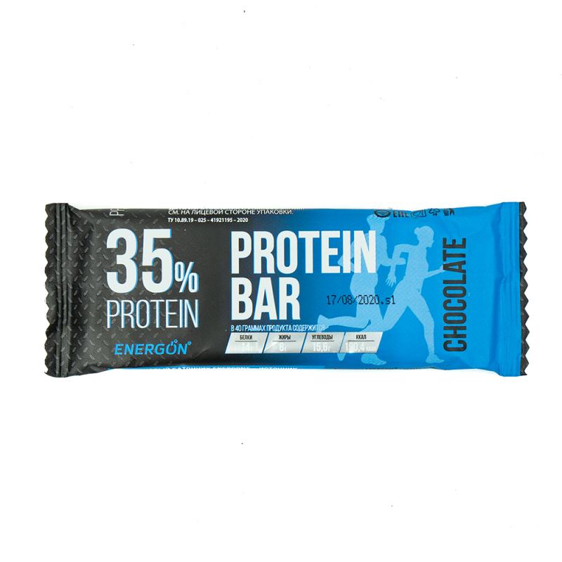 Батончик, ENERGON, 35% protein, шоколад, 40 г