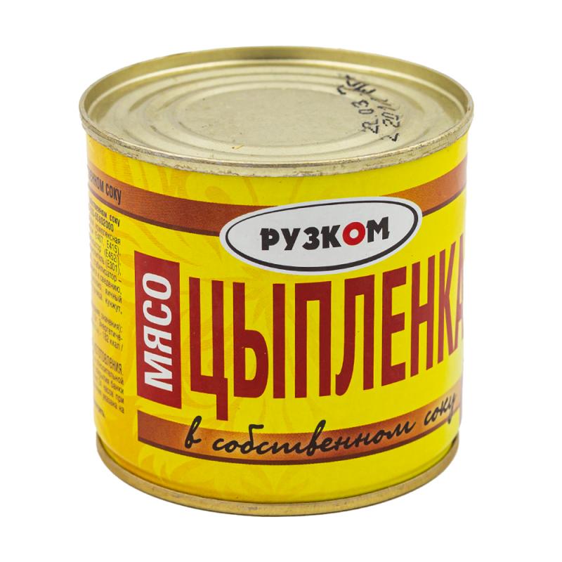 Мясо цыплёнка в собственном соку, Рузком, 240 г