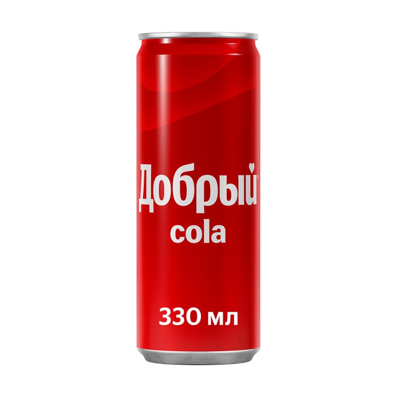 Напиток сильногазированный "Кола", Добрый, 0,33 л