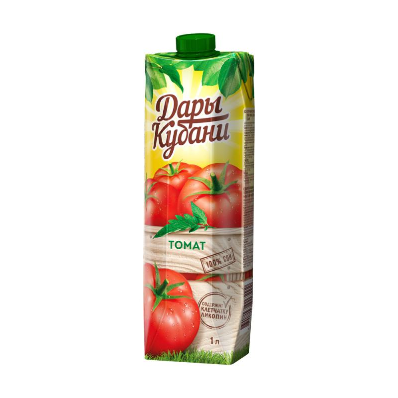 Сок, Дары Кубани, томат, 1 л