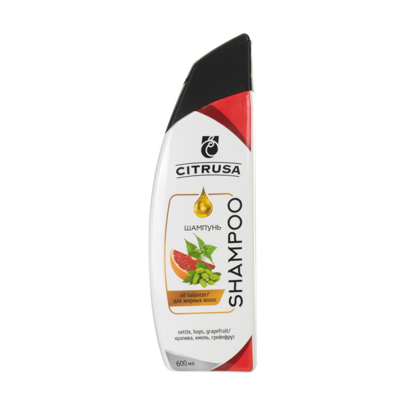 Шампунь для жирных волос, CITRUSA, 600 мл