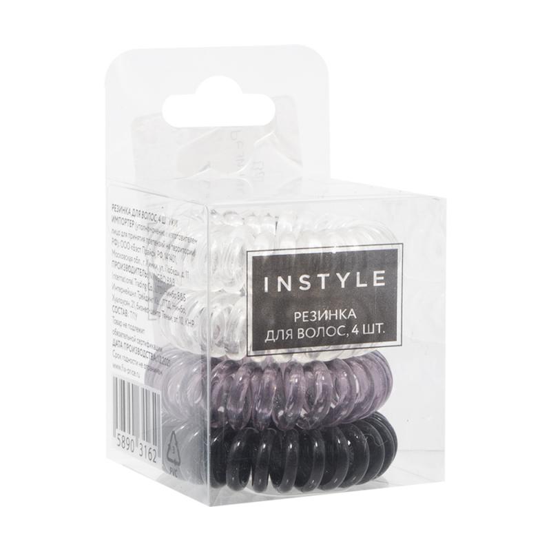 Резинка для волос, INSTYLE, 4 шт., в ассортименте