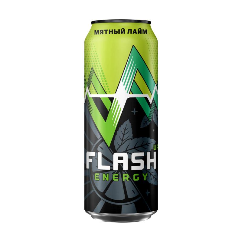 Напиток энергетический, Flash Up Energy, мята/лайм, 0,45 л
