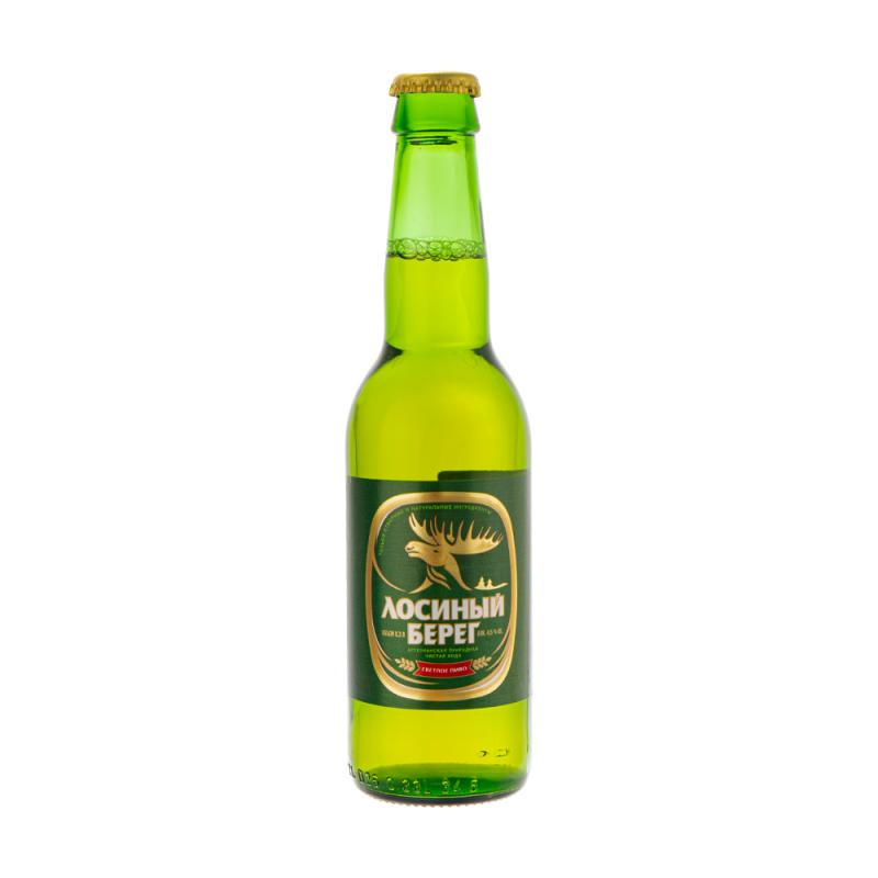 Пиво светлое, Лосиный берег, 4,5 %, 0,3 л