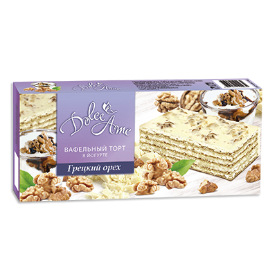 Шоколадно-вафельный торт "Dolce Ame" с грецким орехом в йогурте, 220 г
