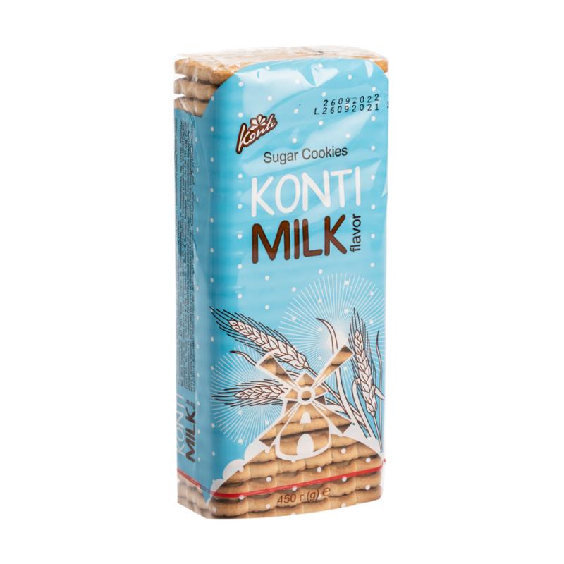 Печенье Konti, со вкусом молока, 450 г