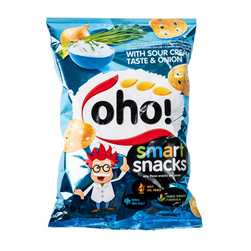 Čipsi Oho ar krējuma un sīpolu garšu 60g