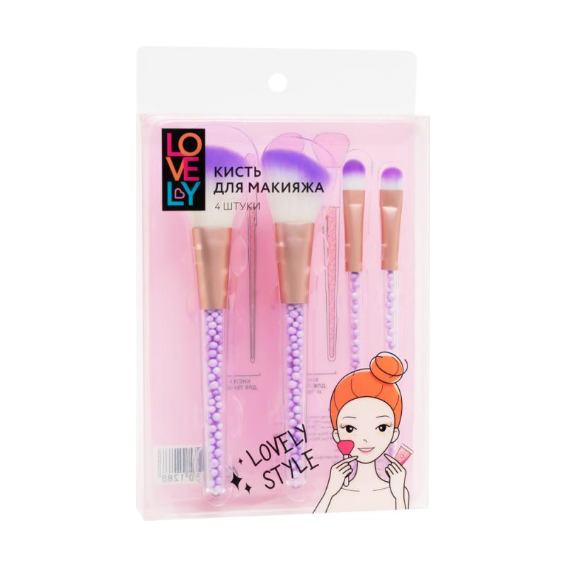 Кисть для макияжа, Lovely, 4 шт., в ассортименте