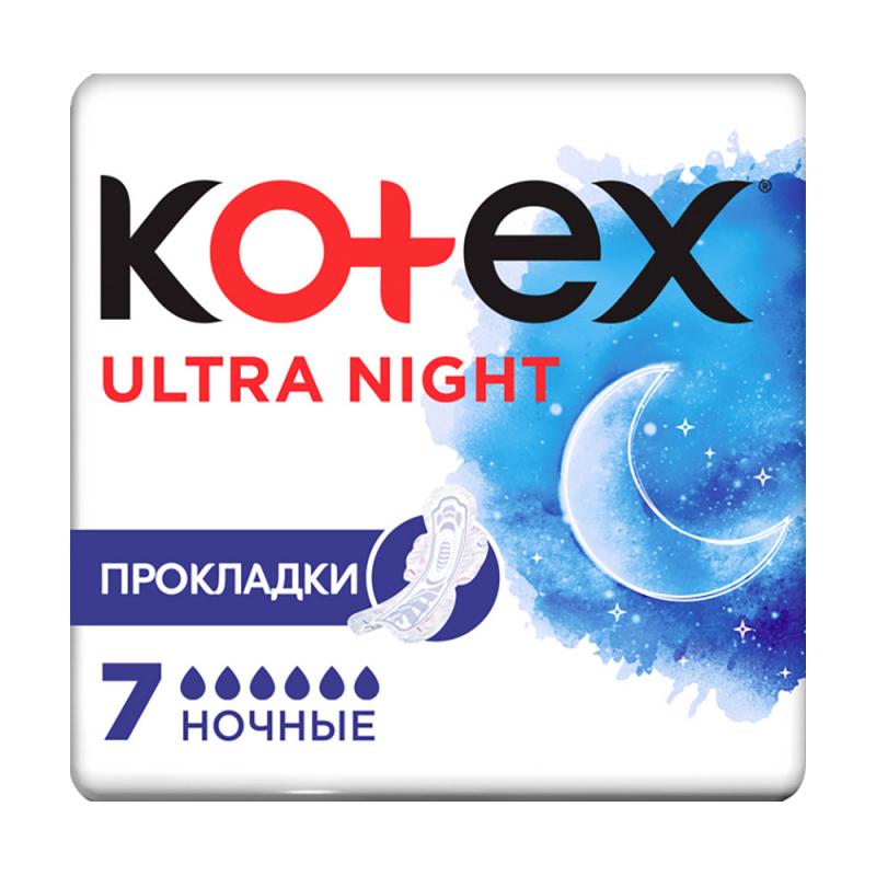Прокладки, Kotex Ultra Night, 7 шт.