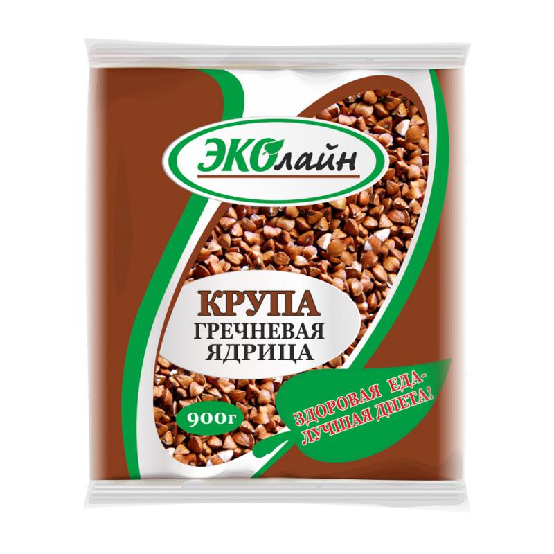 Крупа гречневая ядрица, Эколайн, 900 г