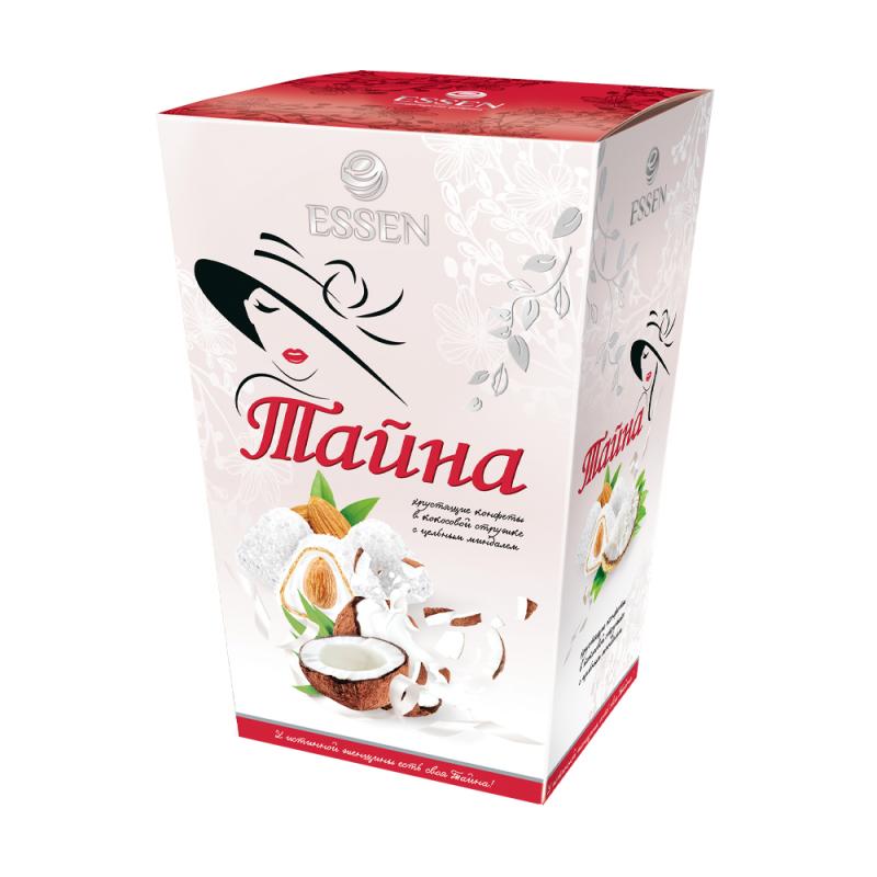 Конфеты "Тайна", Essen, с миндалем и кокосом, 150 г