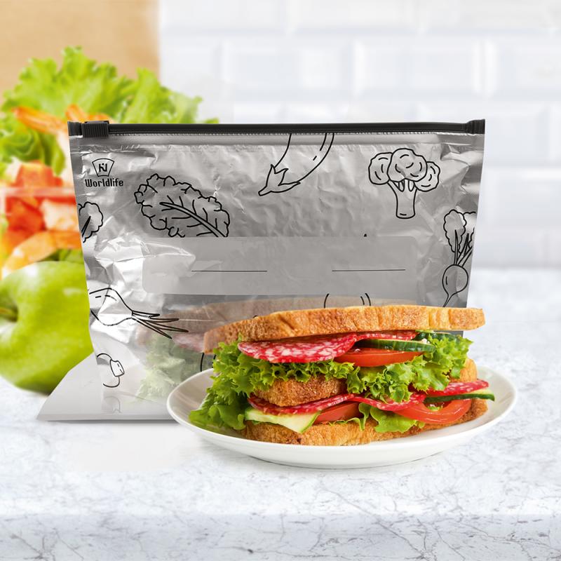 Пакеты с фольгой для продуктов, BonHome, 23х15 см, 10 шт.
