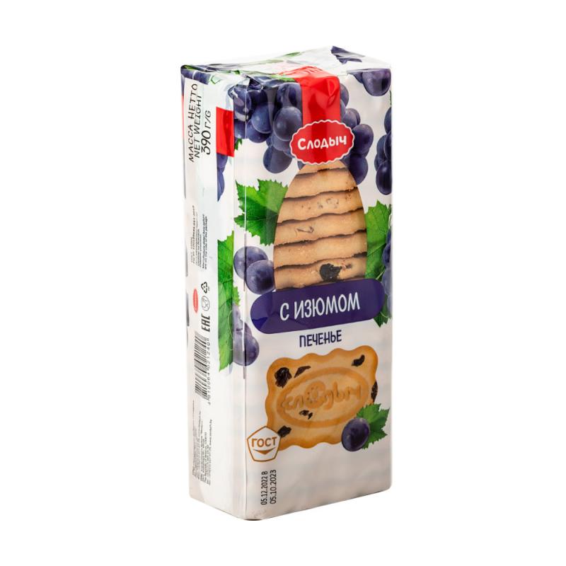 Печенье, Слодыч, с изюмом, 390 г