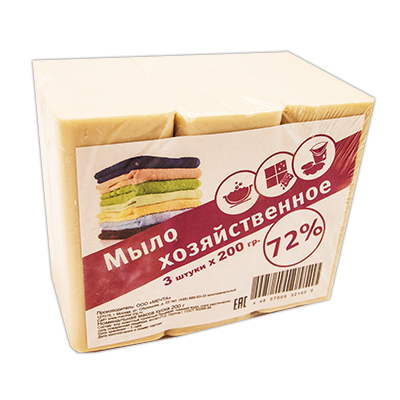 Хозяйственное мыло, 200 г, 3 шт