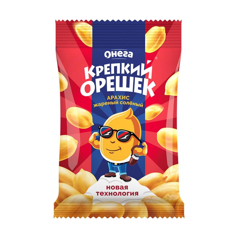 Арахис жареный солёный "Крепкий орешек", Онега, 80 г