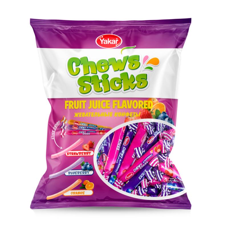 Жевательные конфеты "Chews Sticks", Yakar, ассорти, 150 г