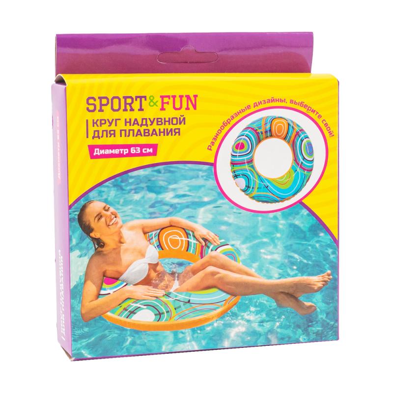 Круг надувной для плавания, Sport&Fun, в ассортименте