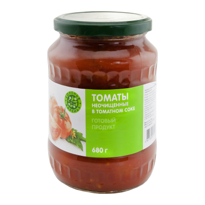 Томаты неочищенные в томатном соке С&В, 680 г