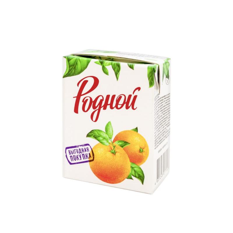 Напиток содержащий апельсиновый "Родной", 0.2 л