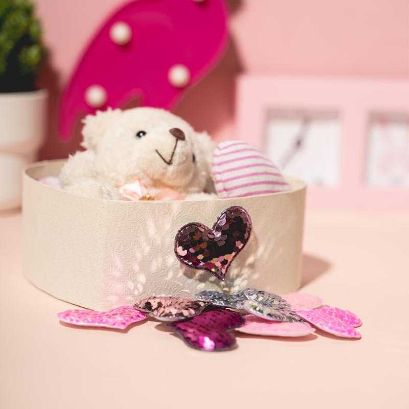 Наклейки "Сердца", With Love, 10 шт., в ассортименте