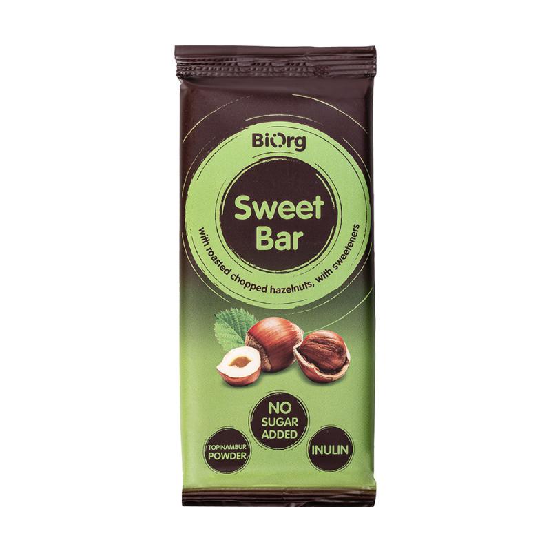 Шоколад без сахара "Sweet Bar", Biorg, с орехом, 90 г