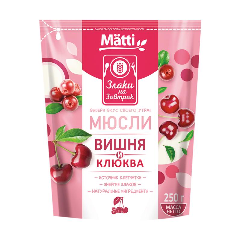 Мюсли-кранчи, Matti, 250 г, в ассортименте
