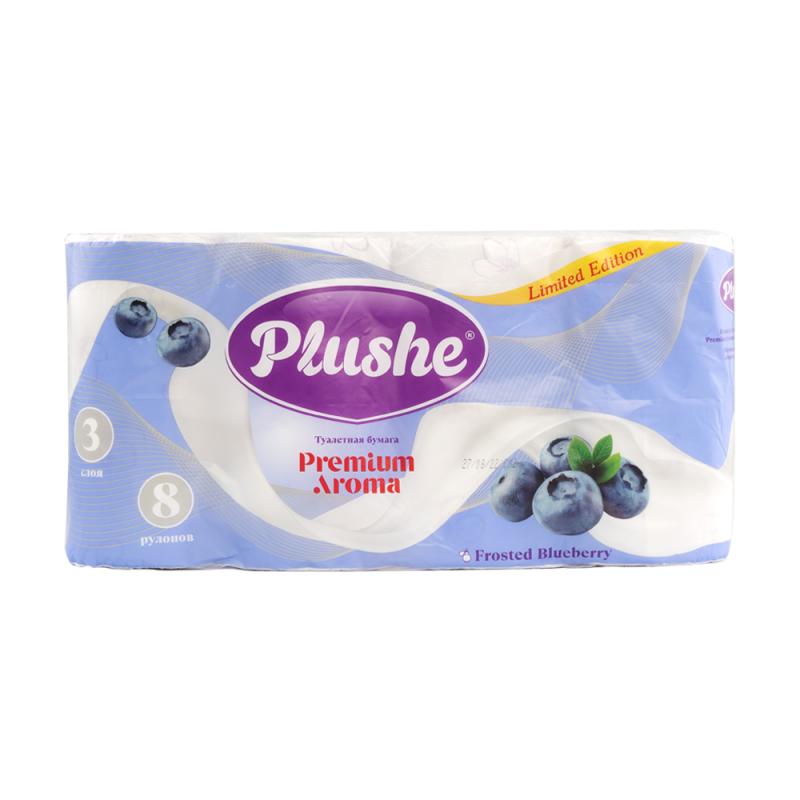Туалетная бумага "Plushe Premium Aroma", 3 слоя, 8 рулонов, в ...