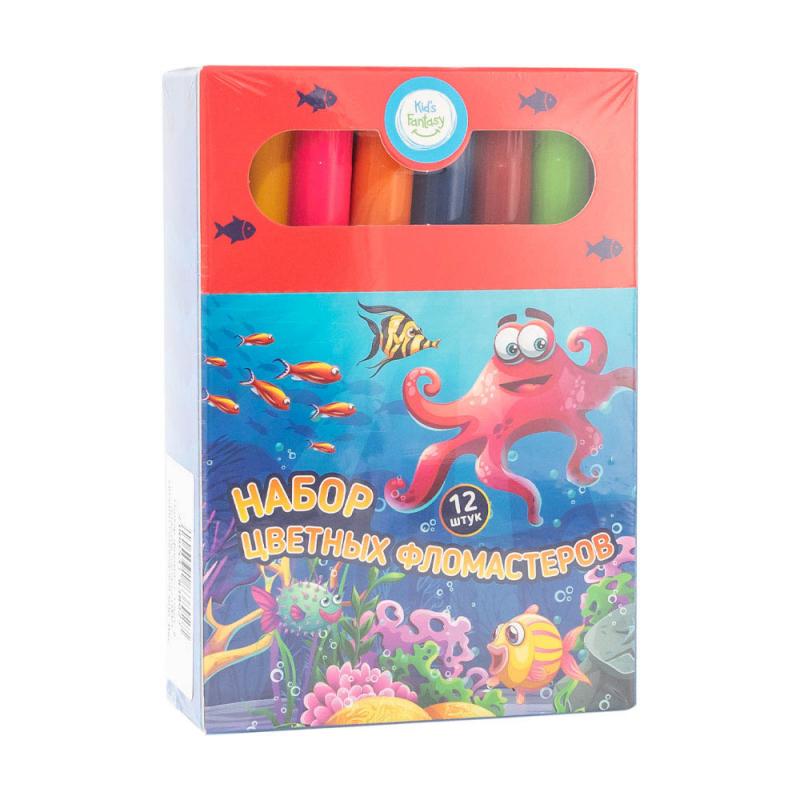 Набор цветных фломастеров, Kid's Fantasy, 12 шт., в ассортименте