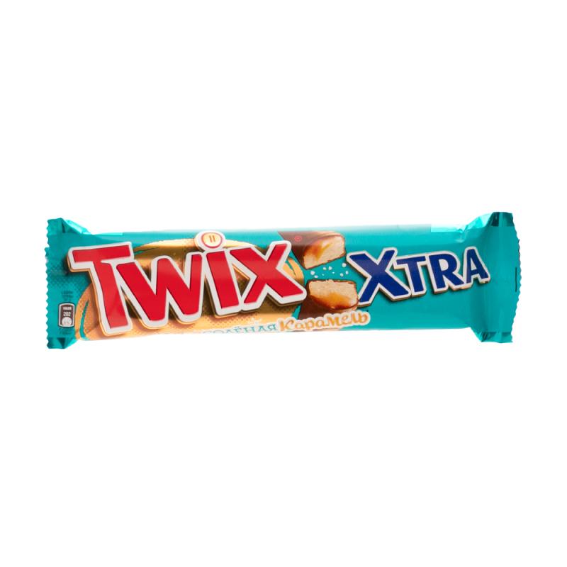 Шоколадный батончик "Xtra", Twix, солёная карамель, 82 г